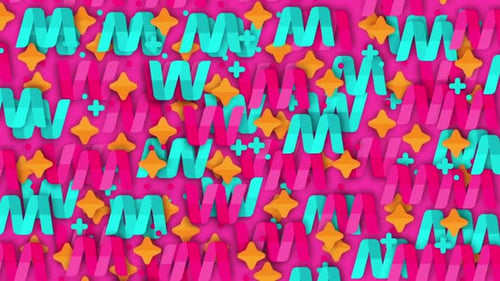 Fondo de bucle con iconos de confeti