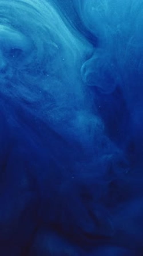 Cor vertical: fumaça, glitter, tinta, água, azul, nuvem
