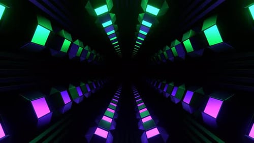 Purple And Turquoise Slow Strobe Type Rotation Tunnel Background Vj Loop In 4K