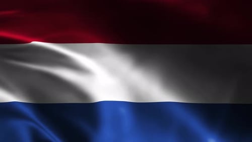 Realistic Waving Netherlands Flag Loop Animation