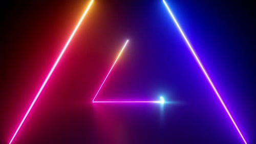 abstract geometric background with endless tunnel