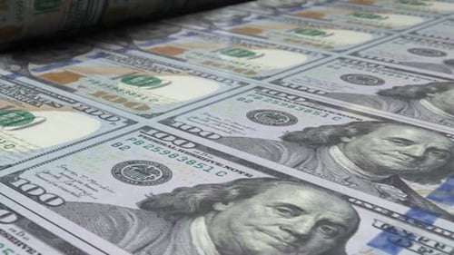 Printing US Dollar 100 Bills on a Production Line