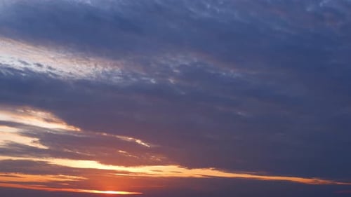 Scenic Time Lapse of Colorful Sky at Sunset