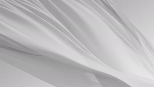 Elegant Smooth White Fabric Waves Flowing Loop Background