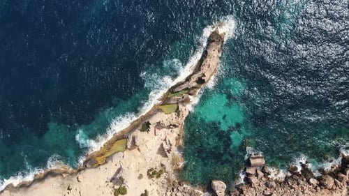 stunning overhead view of Ibiza coastline (Sa Pedrera de Cala d'Hort)