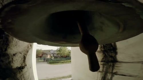 Close Up of Bell in the Tower