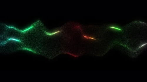 Colorful Glowing Particle Wave Abstract Background