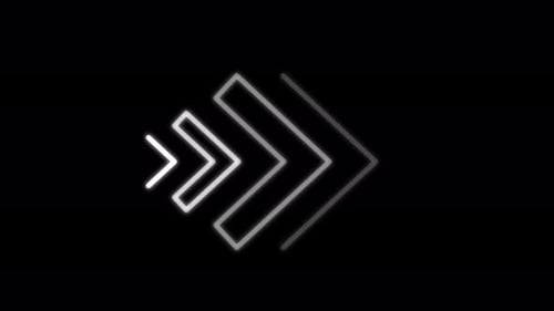 Animated Glowing Geometric Arrow Progress Line