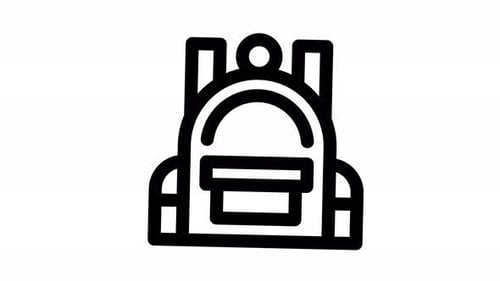 backpack line icon animation