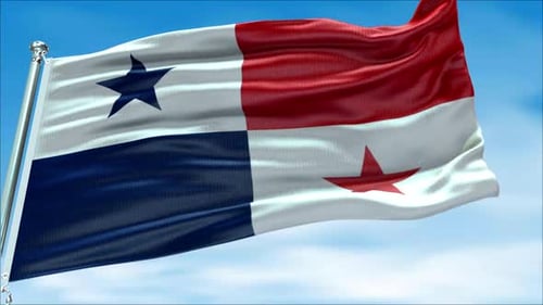 Realistic Waving Panama Flag Animation