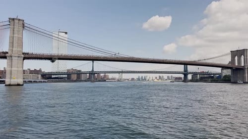 New York City, Manhattan, Urban Traffic, Bridges, Roads, Skyscrapers