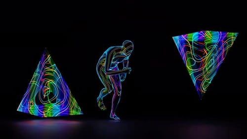 Dancing Neon Man VJ Loop