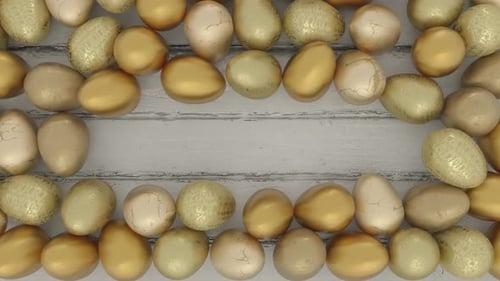Golden Easter Eggs Reveal Frame Animation