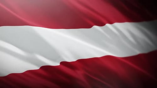 Realistic National Flag Waving Background Animation