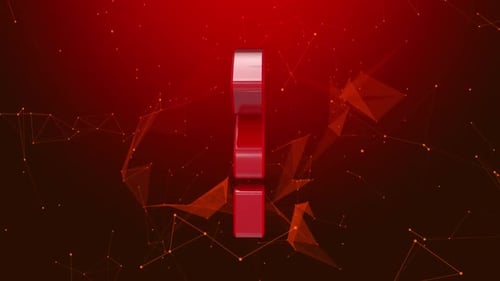 Question Mark With Plexus Background Red Loop V3