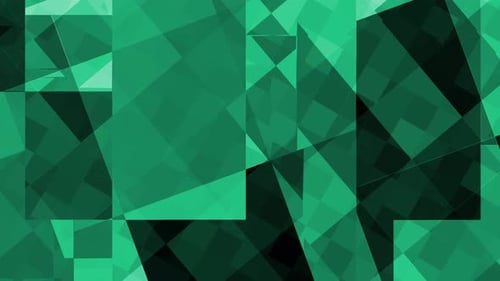 Dynamic Green Geometric Shapes Abstract Background Loop