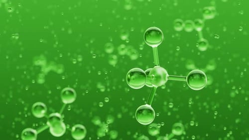 Green molecules rotating in a microscopic environment
