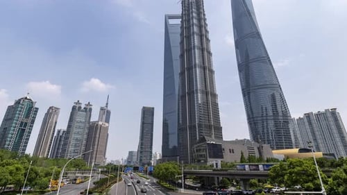 Shanghai City Skyline From the Bund