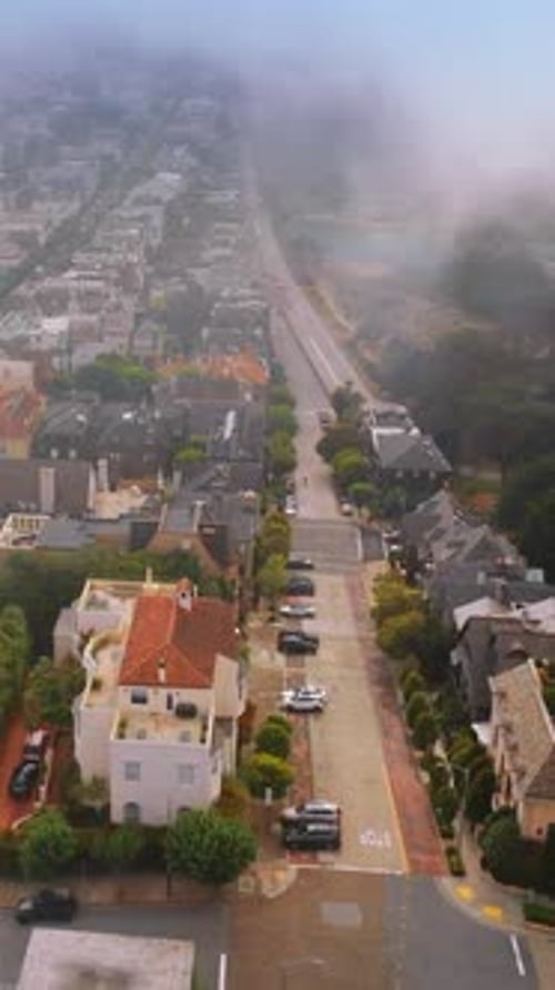 Nice lovely diverse houses of residential area in modern San Francisco.