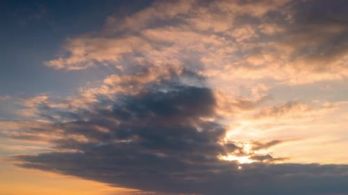 Beautiful evening skies, clouds, and cloudscapes Pang Puay,