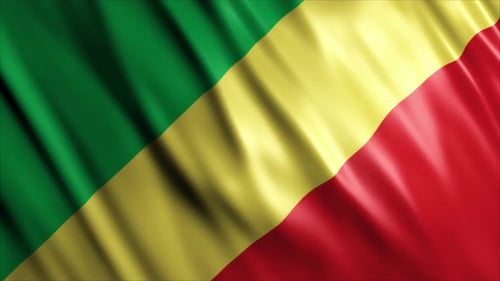 Seamless Loop of Republic of Congo Flag Waving