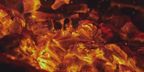 Embers burnt in fire