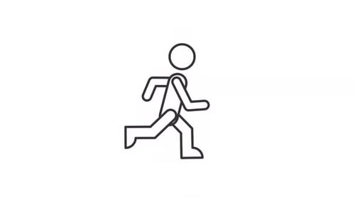 Animated jogging line icon