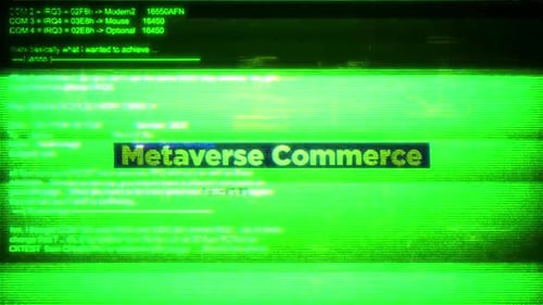 Metaverse Commerce sur écran numérique Message sur écran d'ordinateur