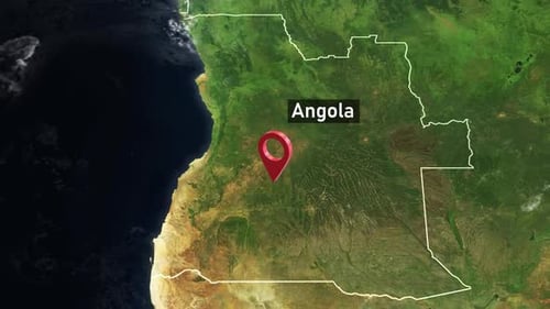 Angola Country Zoom from Space to Earth