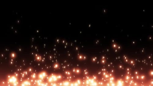 HD Fire Sparks Rising from Bottom | Cinematic Particle Loop with golden white Rising Sparks VFX
