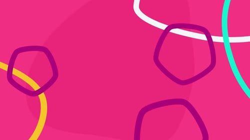 Geometric Pink And Yellow Background