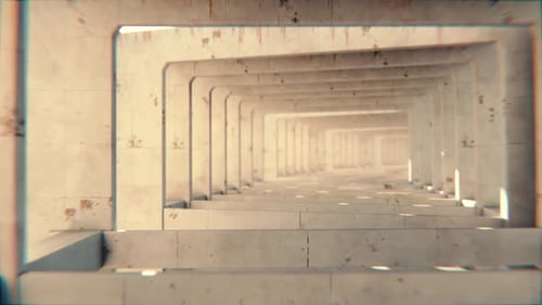 Die abstrakte Tunnelperspektive sorgt für Tiefe und visuelle Faszination, die es zu erkunden gilt