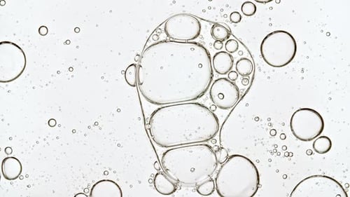 Extreme Close Up of Abstract Bubbles in Liquid