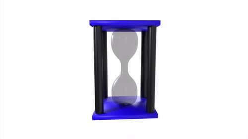Hour Glass 3d object rotating loop