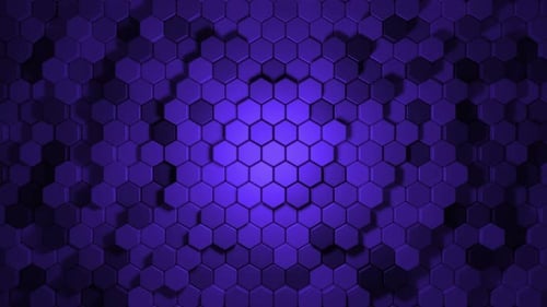 Violetter sechseckiger Wellenschleifenhintergrund