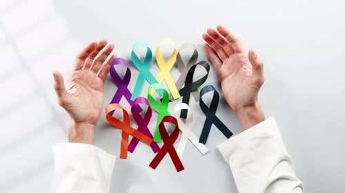 World Cancer Awareness Day Background Bow