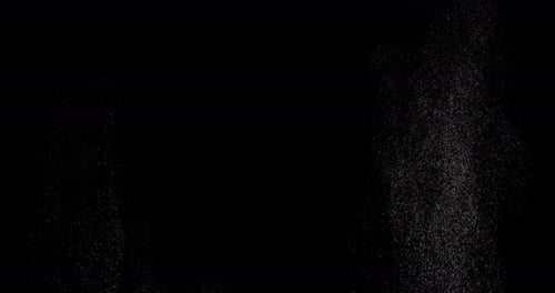 Dynamic White Particle Burst and Scatter Overlay