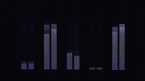 Animated Equalizer Motion Graphic on Dark Background