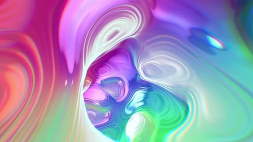 Psychedelic Liquid Color Flow Abstract Loop Background