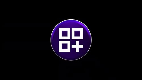 Glossy Purple 3D App Icon Rotation Animation