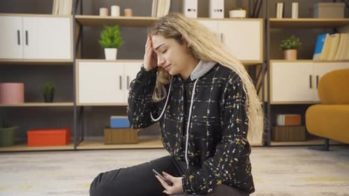 Frustrated, woman upset.