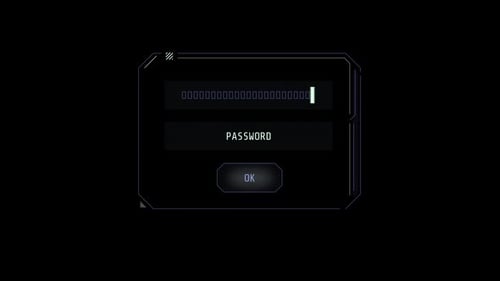 HUD Element Password Entry Animation of Login Form