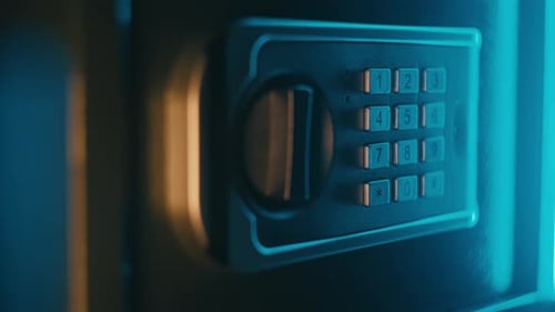 Lock Code on a Closed Safe