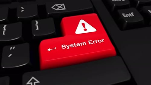 Erro do sistema: movimento redondo no botão do teclado do computador