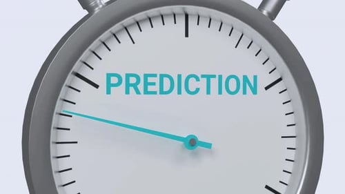 3D Animated Stopwatch Showing Prediction with Sweeping Hand