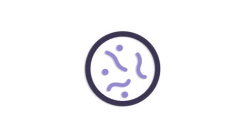 Bacteria symbol icon animation video