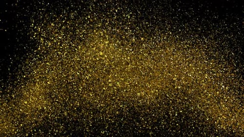 Gold Glitter Floor Splash Fast Horizontal Holiday Intro