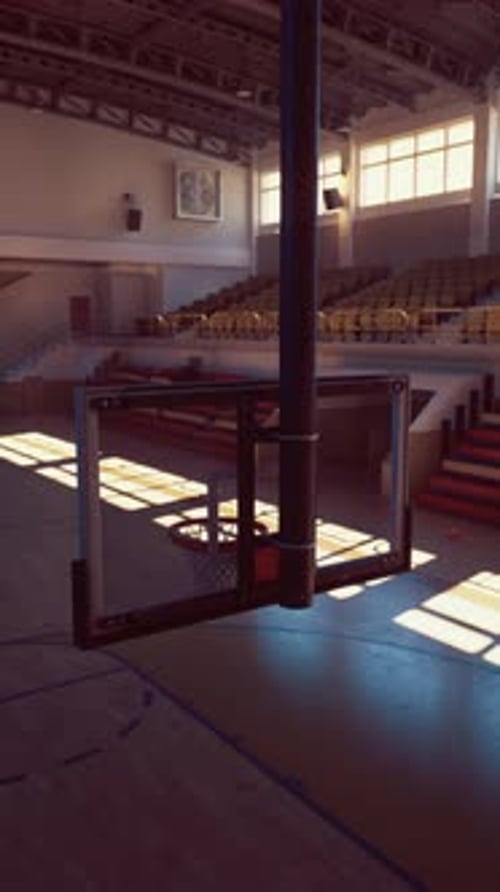 Basketball Court With Central Hoop