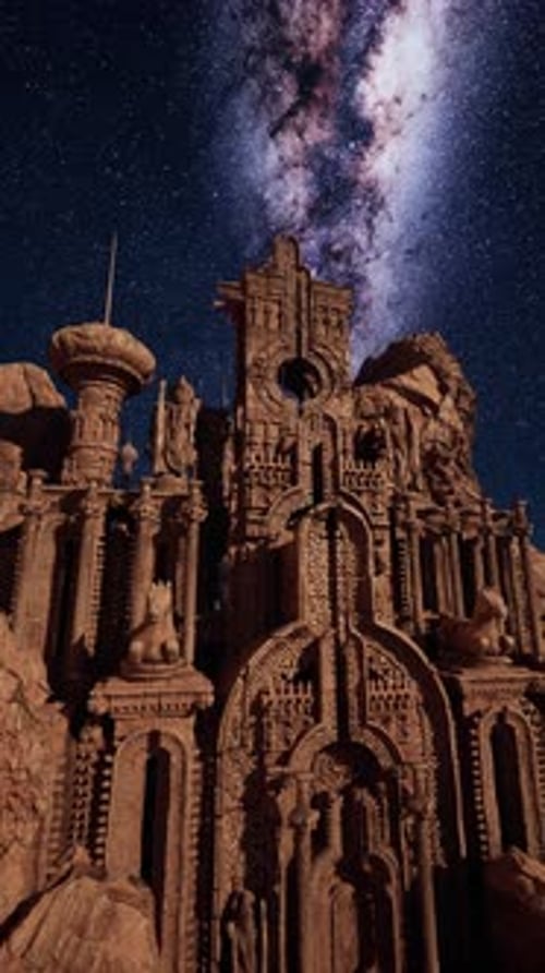 Majestic Castle Under StarFilled Sky