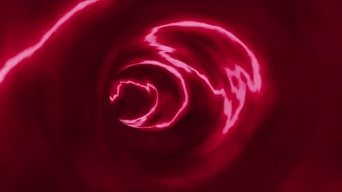 Red swirling tunnel of light